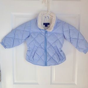 Lands’ End goose down toddler winter coat.